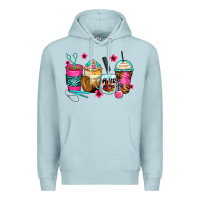 Blue Mist hairstylist coffee cups Premium Hoodie - Zillion Design Studio