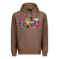 Chestnut hairstylist coffee cups Premium Hoodie - Zillion Design Studio