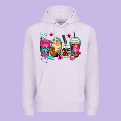 Hairstylist Coffee Cups Premium Hoodie Designed By Zillion Design Studio