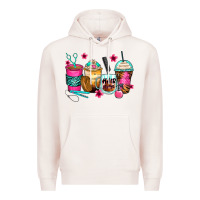 Pale Pink hairstylist coffee cups Premium Hoodie - Zillion Design Studio