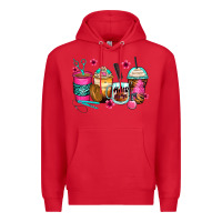 Red hairstylist coffee cups Premium Hoodie - Zillion Design Studio