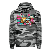 Slate Camo hairstylist coffee cups Premium Hoodie - Zillion Design Studio
