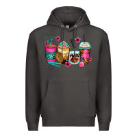 Smoke hairstylist coffee cups Premium Hoodie - Zillion Design Studio