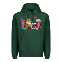 Sports Green hairstylist coffee cups Premium Hoodie - Zillion Design Studio