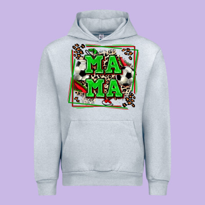 Soccer Mama With Leopard Urban Hoodie Designed By Zillion Design Studio