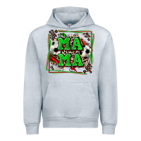 Heather Grey soccer mama with leopard Urban Hoodie - Zillion Design Studio