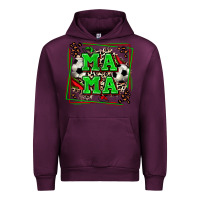 Mauve Wine soccer mama with leopard Urban Hoodie - Zillion Design Studio