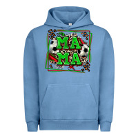 Pigment Pebble Blue soccer mama with leopard Urban Hoodie - Zillion Design Studio