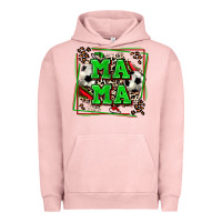 Pigment Salmon soccer mama with leopard Urban Hoodie - Zillion Design Studio