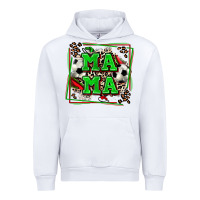 White soccer mama with leopard Urban Hoodie - Zillion Design Studio