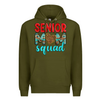 Army Green senior mom squad Premium Hoodie - texasbilliewilder