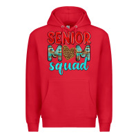 Red senior mom squad Premium Hoodie - texasbilliewilder