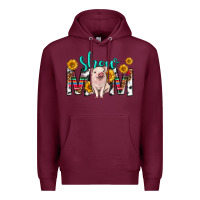 Burgundy show mom mothers day Premium Hoodie - texasbilliewilder