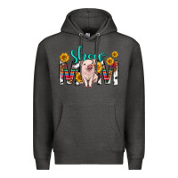 Charcoal Heather show mom mothers day Premium Hoodie - texasbilliewilder