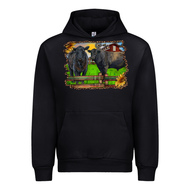 Black Angus Cattle And Bull In Barnyard Urban Hoodie by RanaPortraitStore | Teevron
