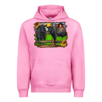 Fuchsia Pink black angus cattle and bull in barnyard Urban Hoodie - RanaPortraitStore