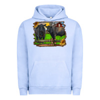 Pigment Grape Ice black angus cattle and bull in barnyard Urban Hoodie - RanaPortraitStore