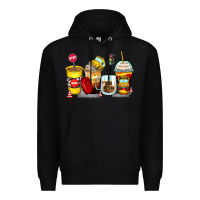 Black bus driver coffee cups Premium Hoodie - Zillion Design Studio