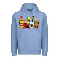 Colony Blue bus driver coffee cups Premium Hoodie - Zillion Design Studio