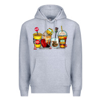 Heather Grey bus driver coffee cups Premium Hoodie - Zillion Design Studio
