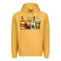 Mustard bus driver coffee cups Premium Hoodie - Zillion Design Studio