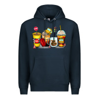 Navy bus driver coffee cups Premium Hoodie - Zillion Design Studio