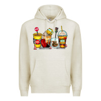 Oatmeal Heather bus driver coffee cups Premium Hoodie - Zillion Design Studio