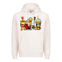 Pale Pink bus driver coffee cups Premium Hoodie - Zillion Design Studio