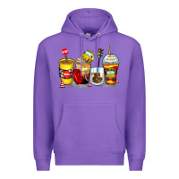 Purple bus driver coffee cups Premium Hoodie - Zillion Design Studio