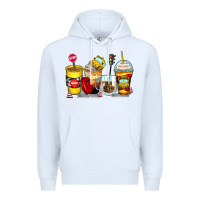 White bus driver coffee cups Premium Hoodie - Zillion Design Studio