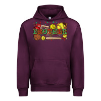 Mauve Wine brother softball Urban Hoodie - Zillion Design Studio