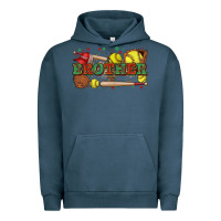 Pigment Midnight Navy brother softball Urban Hoodie - Zillion Design Studio