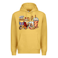 Antique Gold bakery coffee cups Premium Hoodie - Zillion Design Studio