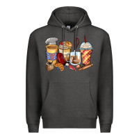 Charcoal Heather bakery coffee cups Premium Hoodie - Zillion Design Studio