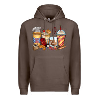 Coffee bakery coffee cups Premium Hoodie - Zillion Design Studio
