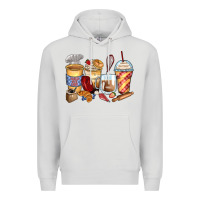 Dove Grey bakery coffee cups Premium Hoodie - Zillion Design Studio