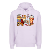 Lilac bakery coffee cups Premium Hoodie - Zillion Design Studio