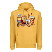 Mustard bakery coffee cups Premium Hoodie - Zillion Design Studio