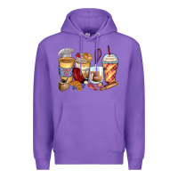 Purple bakery coffee cups Premium Hoodie - Zillion Design Studio