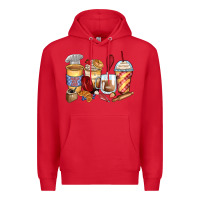 Red bakery coffee cups Premium Hoodie - Zillion Design Studio