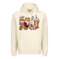 Sandshell bakery coffee cups Premium Hoodie - Zillion Design Studio