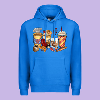 Bakery Coffee Cups Premium Hoodie Designed By Zillion Design Studio