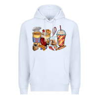White bakery coffee cups Premium Hoodie - Zillion Design Studio
