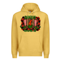 Antique Gold santa's favorite elf Premium Hoodie - RanaPortraitStore