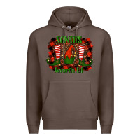 Coffee santa's favorite elf Premium Hoodie - RanaPortraitStore