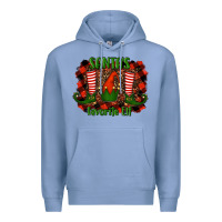 Colony Blue santa's favorite elf Premium Hoodie - RanaPortraitStore