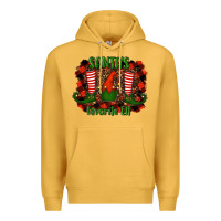 Mustard santa's favorite elf Premium Hoodie - RanaPortraitStore