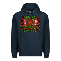 Navy santa's favorite elf Premium Hoodie - RanaPortraitStore