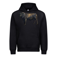 Black black angus bull Urban Hoodie - RanaPortraitStore