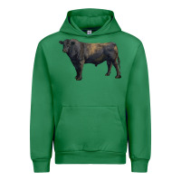 Emerald black angus bull Urban Hoodie - RanaPortraitStore